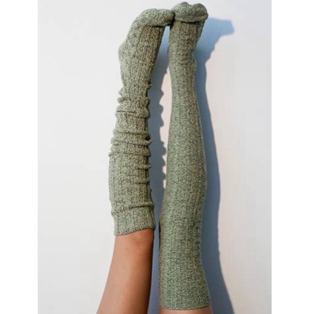 LAST SAGE⭐️ SAGE Cable Knit Thigh High Socks - Picture 13 of 14